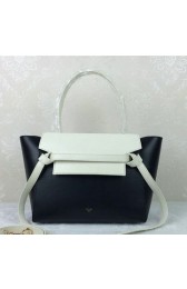 Celine mini Belt Bag Original Leather C98311 Black&White VS00816