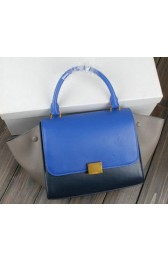 Celine MINI Trapeze Bag Original Leather CT3345 Blue&Royal&Grey VS07923