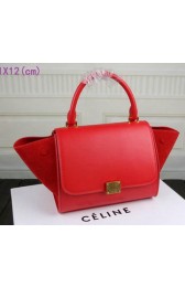 Celine MINI Trapeze Bag Suede Leather CT3345 Red VS04283