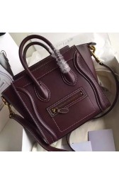Celine Nano Luggage Burgundy Original Leather CL112510 VS01756