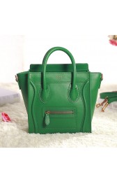Celine Nao Luggage 3309 in Green Original Leather VS04022