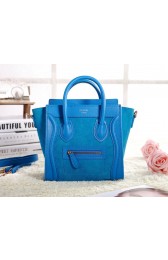 Celine Nao Luggage 3309 in Shiny Blue Original Leather with Suede Leather VS02775