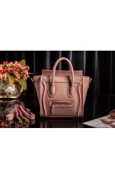 Celine Nao Luggage 3309 in Shrimp Pink Original Leather with Peach Trim VS09707