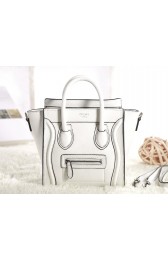 Celine Nao Luggage 3309 in White Clemence Leather VS00127