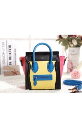 Celine Nao Luggage 3309 in Yellow with Black and Pink Original Leather VS03253