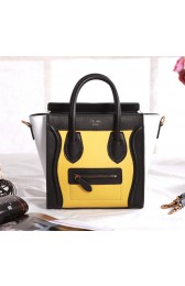 Celine Nao Luggage 3309 in Yellow with Black and White Original Leather VS00033