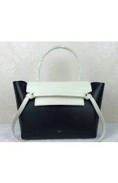 Celine Small Belt Bag Original Leather C98312 White&Black VS00779
