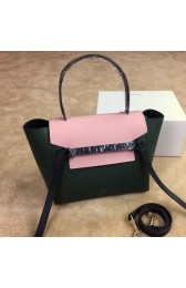 Celine Small Belt Bag Original Leather CLA98311S Black&Pink VS02376