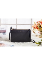 Celine Small Trio Crossbody Bag 3001 in Black Original Calfskin Leather VS09080