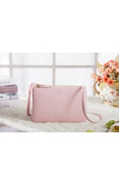 Celine Small Trio Crossbody Bag 3001 in Cherry Pink Original Calfskin Leather VS08510