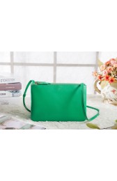 Celine Small Trio Crossbody Bag 3001 in Green Original Calfskin Leather VS04407