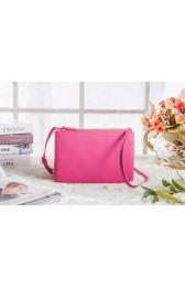 Celine Small Trio Crossbody Bag 3001 in Rose Red Original Calfskin Leather VS03976