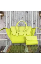 Celine Tie Top Handle Bags Original Leather CT98314 Lemon VS03351