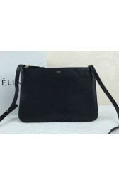 Celine Trio Original Leather Shoulder Bag C98318 Black VS05728
