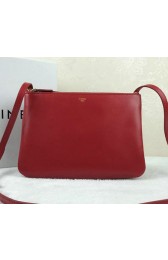 Celine Trio Original Leather Shoulder Bag C98318 Burgundy VS04437