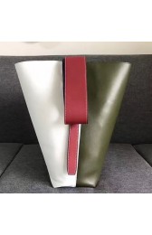 Celine Twisted Cabas Green and White Smooth Calfskin 030403 VS06044