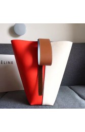 Celine Twisted Cabas Red and Blue Smooth Calfskin 030403 VS09150