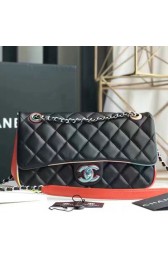 Chanel Black Multicolor Lambskin Resin Small Flap Bag A150301 VS02961