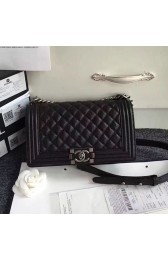 Chanel Black Quilted Caviar Medium Boy Bag 180301 VS06570
