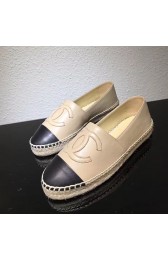 Chanel CC Lambskin Espadrille Flat Beige CH0731 VS01145