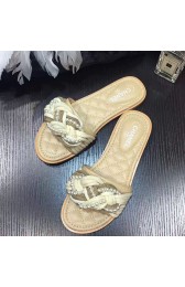 Chanel Pearl Slipper Sandals Beige CH073001 VS03452