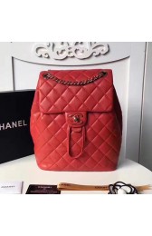 Chanel Quilted Lambskin Backpack Red 170303 VS07838