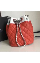 Chanel Small Drawstring Bag in Red Lambskin and Resin A93730 VS04392