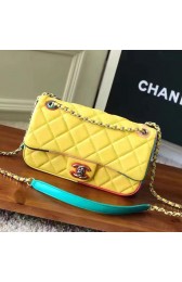 Chanel Yellow Multicolor Lambskin Resin Small Flap Bag A150301 VS01201