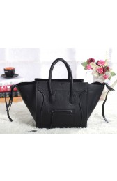 Cheap Celine Luggage Phantom Square Tote Bag 3341 in Black Clemence Leather VS07331