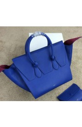 Cheap Celine Tie Top Handle Bag Original Leather 98314 Blue VS03303