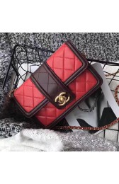 Cheap Chanel Lambskin Small Chain Wallet Red A91365 VS01732