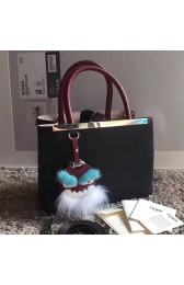 Cheap Fendi 2Jours Calf Leather Petite Tote Bag Black FB1755 VS02745
