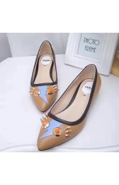 Cheap Fendi Calfskin Ballet Flat Black with Fendi Faces motif F021804 VS04249