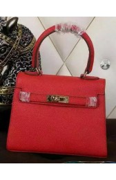 Cheap Hermes Kelly 20cm Tote Bag Litchi Leather K20 Red VS06939