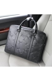 Cheap Imitation Prada Original Leather Briefcase VA0667 Black VS08282