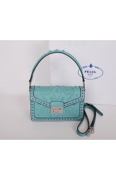 Cheap Prada Saffiano Caflskin Leather Flap Bag BN924E Green VS08267