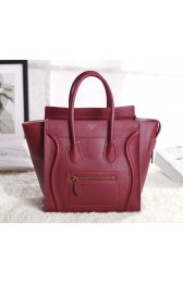 Cheap Replica Celine Micro Luggage 3307 in Wine Red Original Leather YD VS08692
