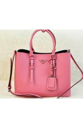 Cheap Replica Prada Saffiano Cuir Leather Tote Bags BN2820 Pink VS07568