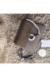 Chloe Faye Calf and Suede Shoulder Bag Grey 161010 VS09261