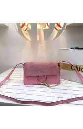 Chloe Faye Small Calf Leather Shoulder Bag Pink 3S1126 VS02812