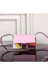 Chloe Faye Small Calf Leather Shoulder Bag Pink 6005 VS05711