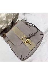 Chloe Lexa Suede Medium Shoulder Bag Grey 290910 VS04061