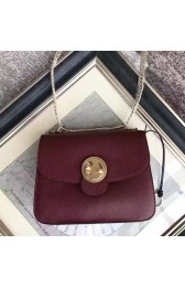 Chloe Medium Mily Leather Shoulder Bag Burgundy C230120 VS06783