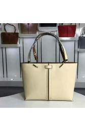 Chloe Small Keri Tote Bag in Beige Smooth Calfskin 3S1237 VS09549