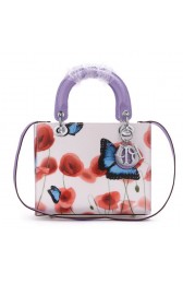 Christian Dior Butterfly Leather Mini Lady Dior Bag D6325 Lavender VS08517