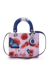 Christian Dior Butterfly Leather Mini Lady Dior Bag D6325 Royal VS07215