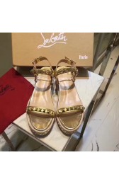 Christian Louboutin Calfskin Sandal Gold CL001 VS03638