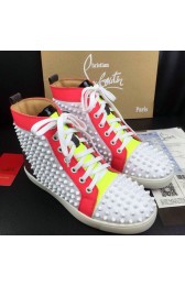 Christian Louboutin Louis Spikes Flat White&Red CL1240 VS00620