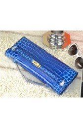 Copy AAA Hermes Kelly Clutch Bag Croco Leather K31 Royal VS03703
