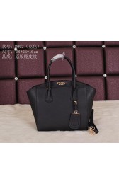 Copy Best Prada Original Grainy Leather Tote Bag BN8092 Black VS01488
